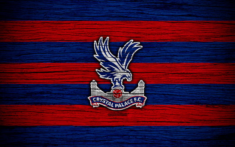 Crystal Palace Premier League, logo, England, wooden texture, FC Crystal Palace, soccer, football, Crystal Palace FC, HD wallpaper