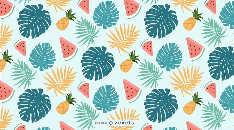 Pattern, fruit, texture, leaf, watermelon, pinapple, vara, exotic, ananas, summer, pepene, HD wallpaper