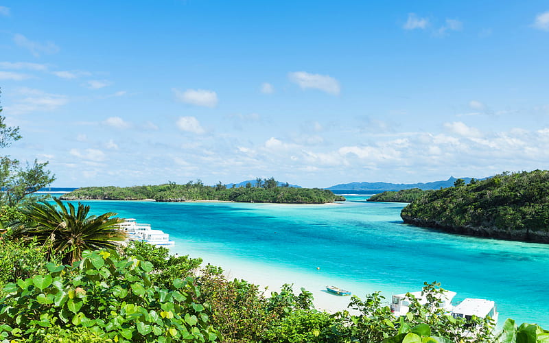Okinawa Islands, sea, lagoon, Ishigaki, summer, Okinawa, japan, HD wallpaper