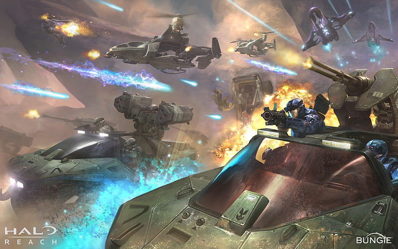 Tip of the Spear, bungie, spartans, battle, halo reach, HD wallpaper