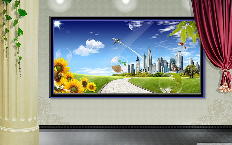 Digital composite spring, composite, digital, flowers, spring, HD wallpaper
