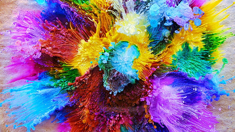 Colorful Paint Splash Abstract, HD wallpaper | Peakpx