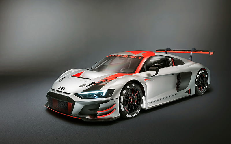 Audi R8 LMS GT3, 2019, racing car, tuning R8, rear spoiler, aerodynamic kit, Audi, HD wallpaper