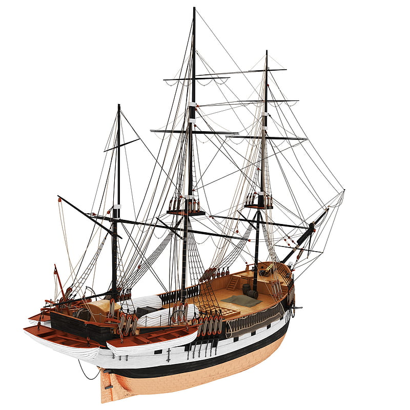 ship, model, model ship, 3D, sailing ship, HD phone wallpaper