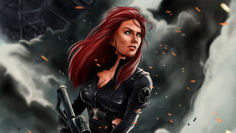 Black Widow Marvel Illustration , black-widow, superheroes, artist, artwork, digital-art, artstation, HD wallpaper