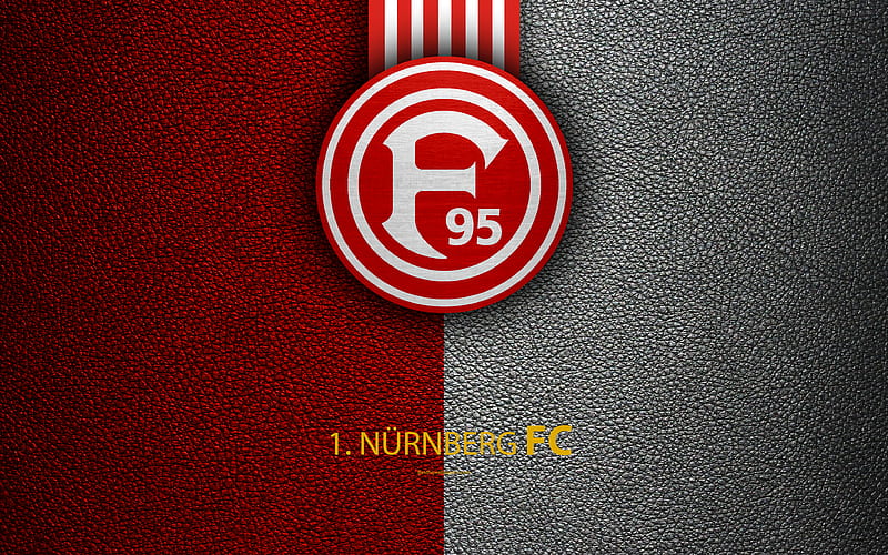 FC Nürnberg leather texture, German football club, logo, Nuremberg, Germany, Bundesliga 2, second division, football, HD wallpaper
