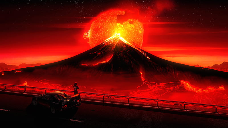 Volcano, HD wallpaper