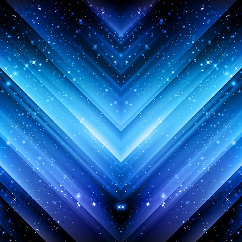 Chevron Stars, black, blue, geometric, lights, space, sparkles, star, white, HD phone wallpaper