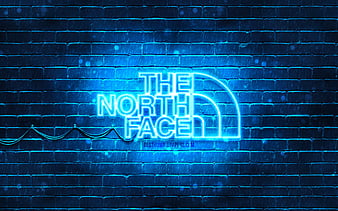 The North Face purple logo purple brickwall, The North Face logo ...