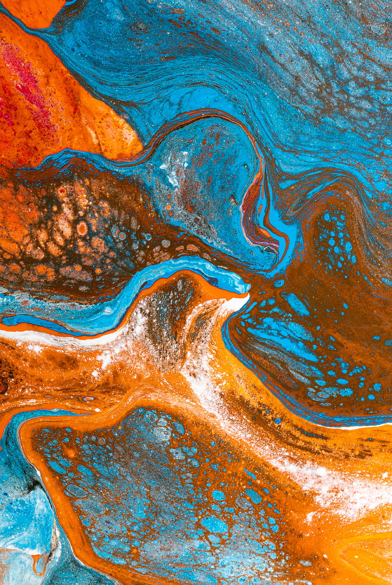 Blue and brown abstract painting, HD phone wallpaper | Peakpx