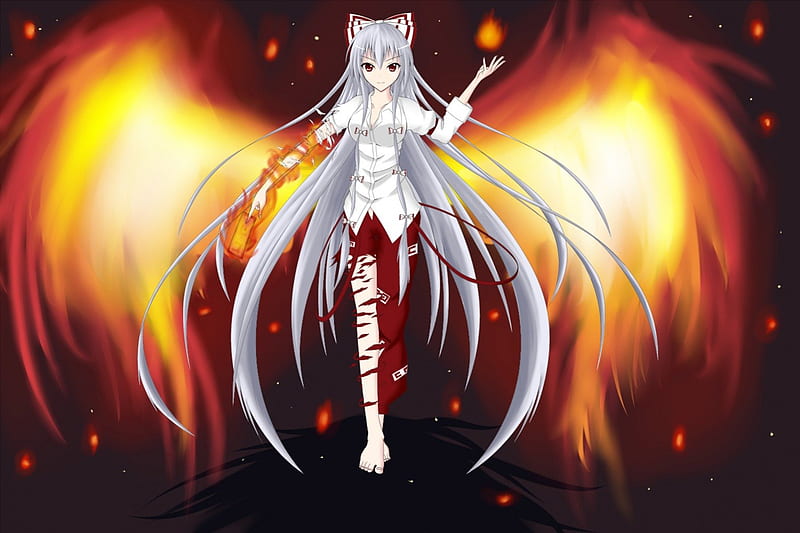 Anime Fire Fairy Woman