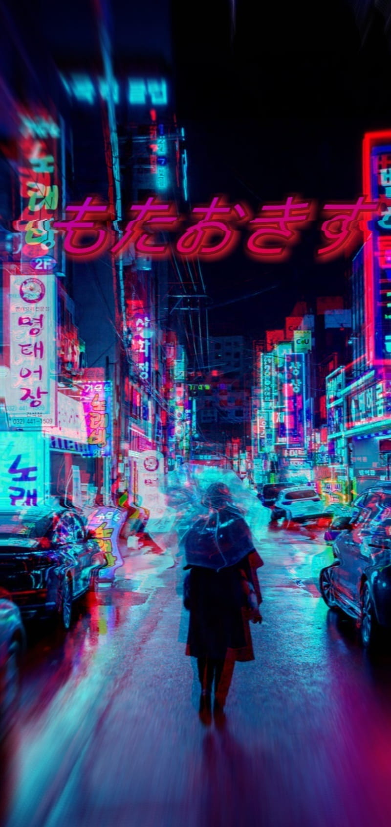 Vaporwave Tokyo, aesthetic, anime, japanese, HD phone wallpaper