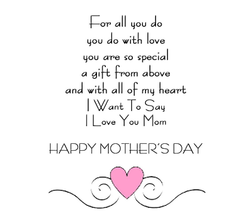 Happy Mothers Day, gift, heart, heaven, love, mother, pink, special, HD wallpaper