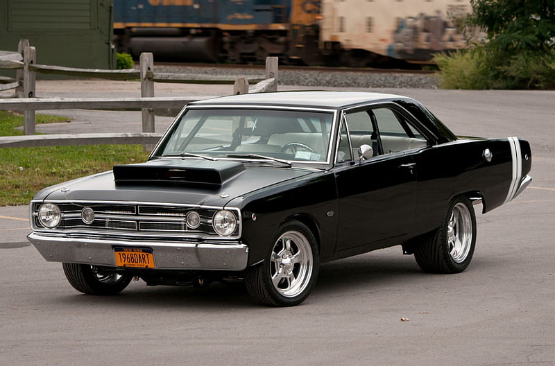 1968-Dodge-Dart, Classic, Black, 1968, Mopar, HD wallpaper