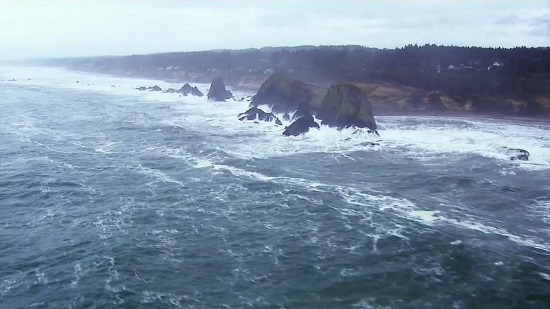 Newport, Oregon, Water, Beaches, Oceans, Waves, Oceans and Beaches, HD wallpaper