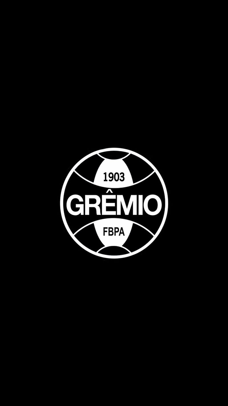 Gremio FBPA, amoled, black, gaucho, imortal, logo, times, tricolor, HD phone wallpaper