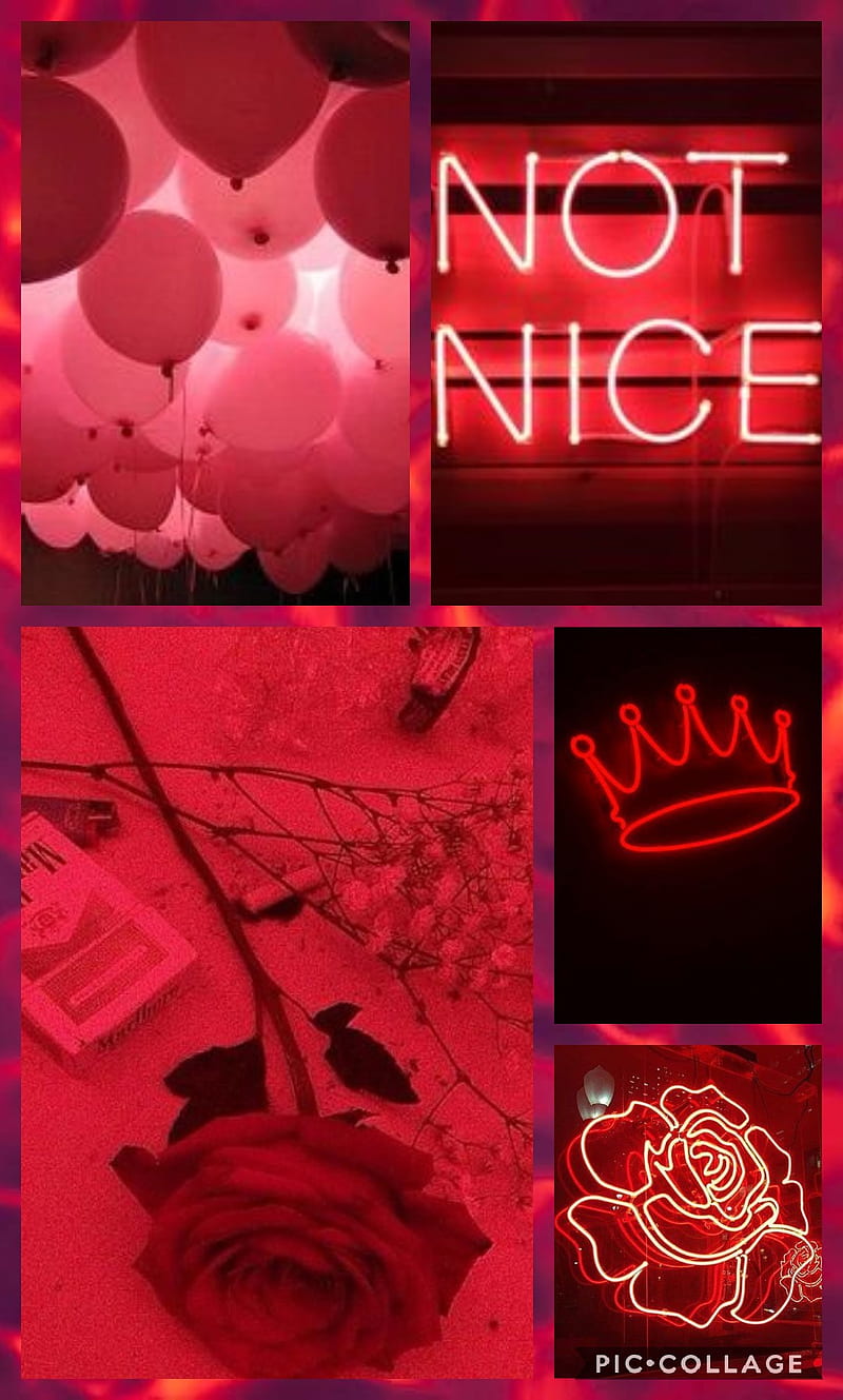 Red aesthetic, darkness, love, red, sad, not nice, balloons, roses, rose, HD phone wallpaper