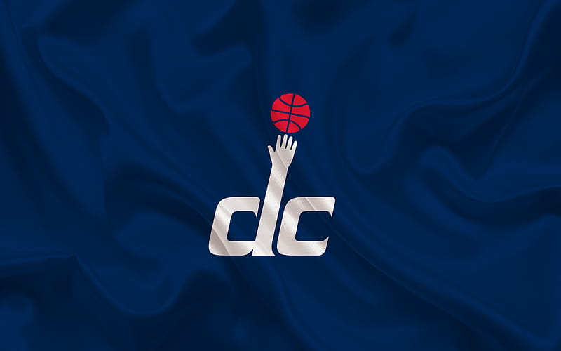basketball, Washington Wizards, Basketball club, NBA, Washington, USA, emblem, Washington Wizards logo, blue silk, HD wallpaper