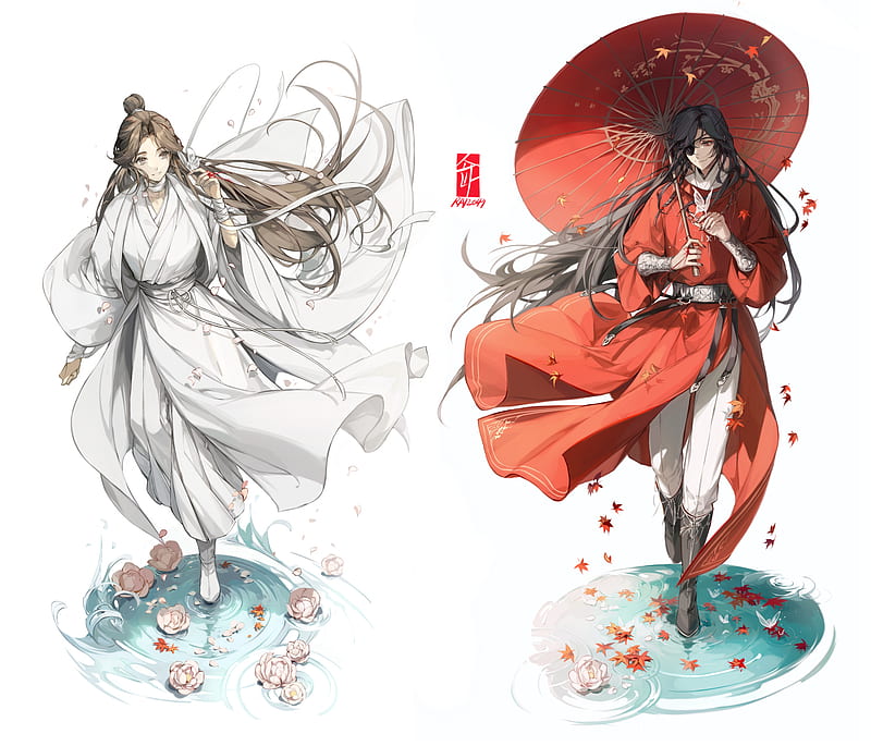 Anime, Tian Guan Ci Fu, Hua Cheng, Xie Lian, HD wallpaper