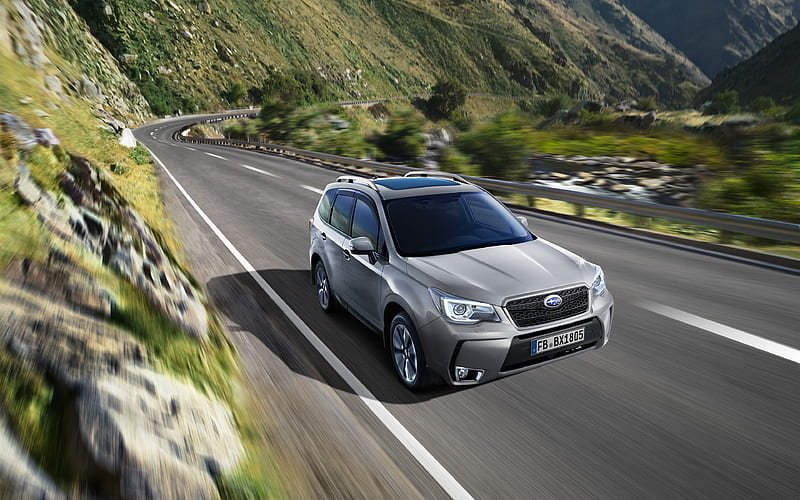 Subaru Forester, 2018 cars, SUVs, new Forester, motion blur, Subaru, HD wallpaper