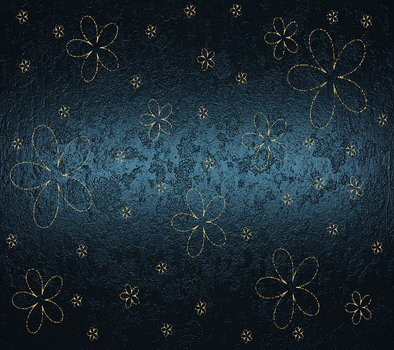 Elegant Blue, background, blue, elegant, flowers, luxury, HD wallpaper