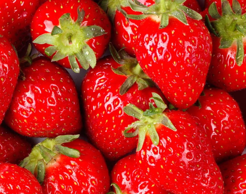 Strawberries, red, strawberry, green, friut, HD wallpaper | Peakpx