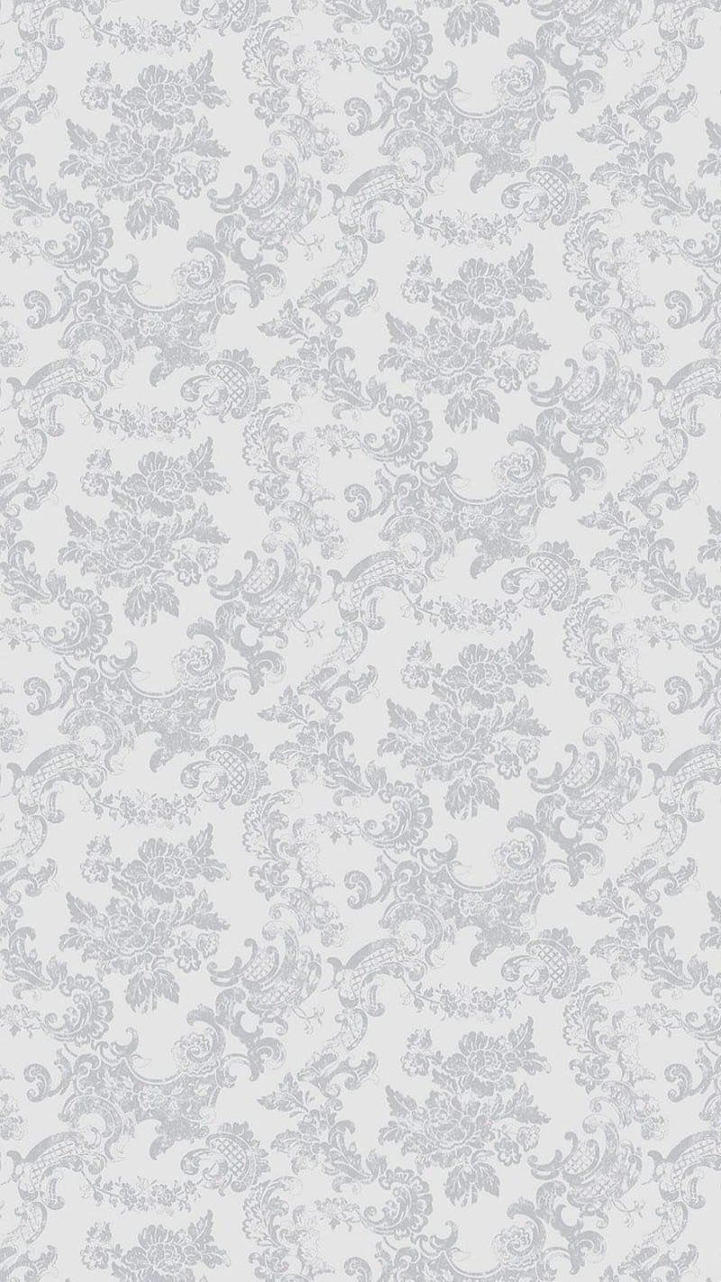 lace, flower, gris, pattern, romantic, vintage, white, HD phone wallpaper