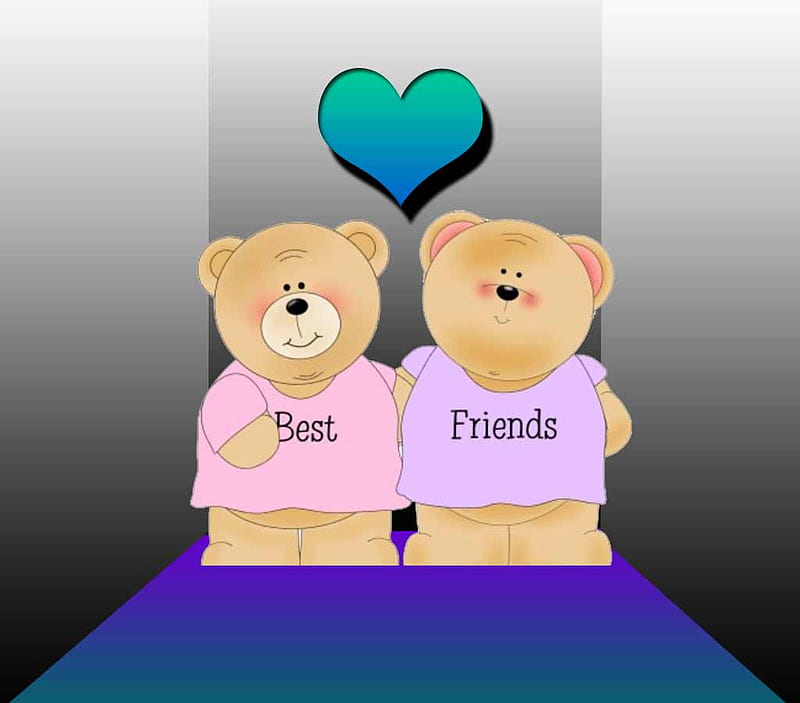You're my Best Friend, teddy bears, buddies, hugs, love, heart,  friendships, HD wallpaper | Peakpx