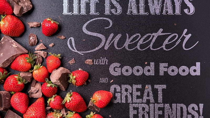 Life Is Always Sweeter With Good Food Inspirational, HD wallpaper