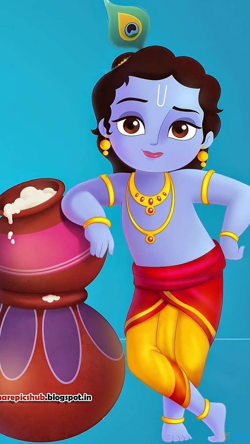 Cute Krishna, krishna god, god, lord, kirshna, HD phone wallpaper ...