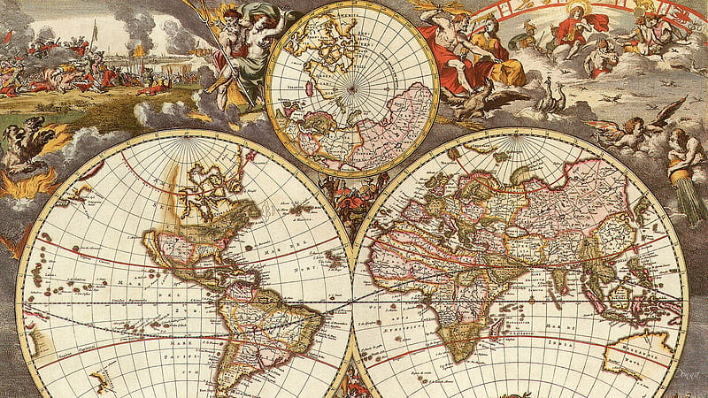 vintage globe map