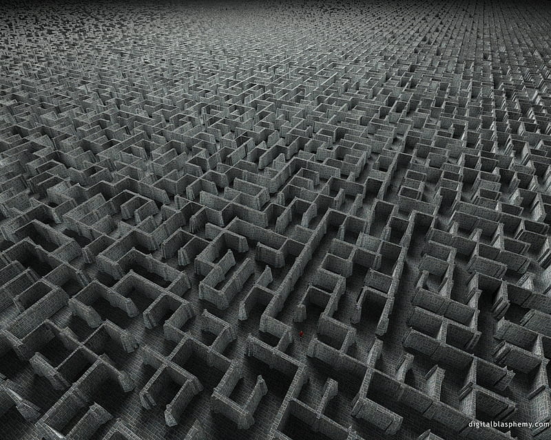 endless maze, up, right, left, down, endless, maze, HD wallpaper