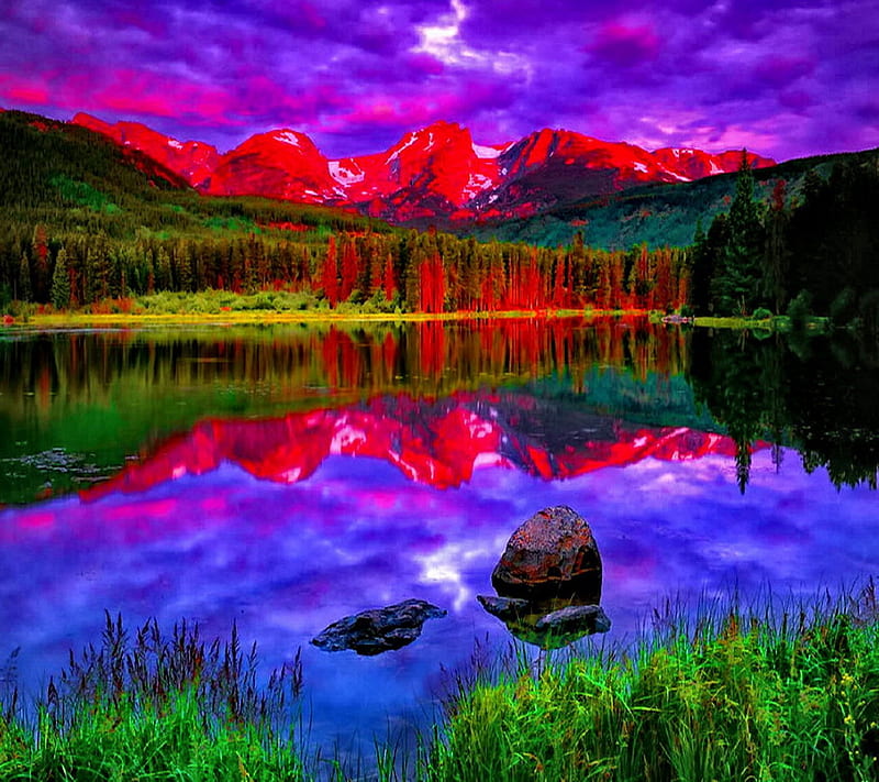 Amazing mountain, beautiful nature, colorful, nature, HD wallpaper