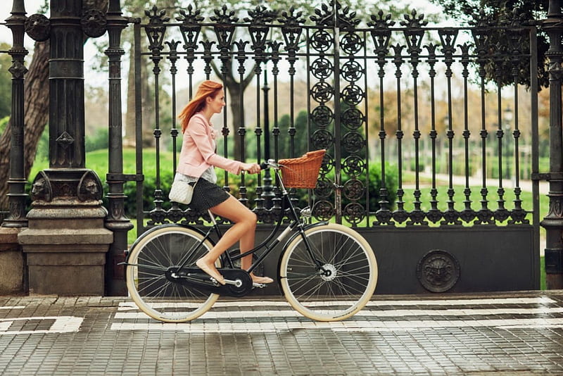 bicycle ride, cute, girl, teen, hot, sexy, HD wallpaper