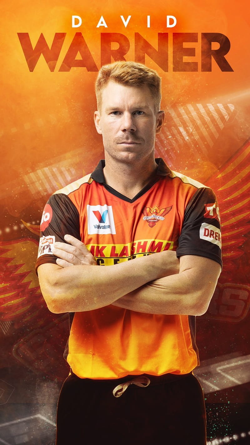 David Warner, cricket, indian premier league, ipl, orange army, srh, sunrisers hyderabad, HD phone wallpaper