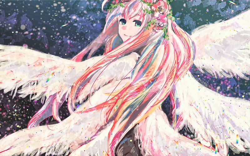 Megurine Luka, girl with pink hair, Vocaloid characters, manga, Luka Megurine, Vocaloid, HD wallpaper