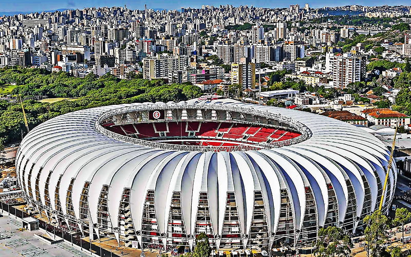 Estadio Beira-Rio, Estadio Jose Pinheiro Borda, Sport Club Internacional Stadium, Brazilian football stadium, sports arenas, Porto Alegre, Brazil, HD wallpaper