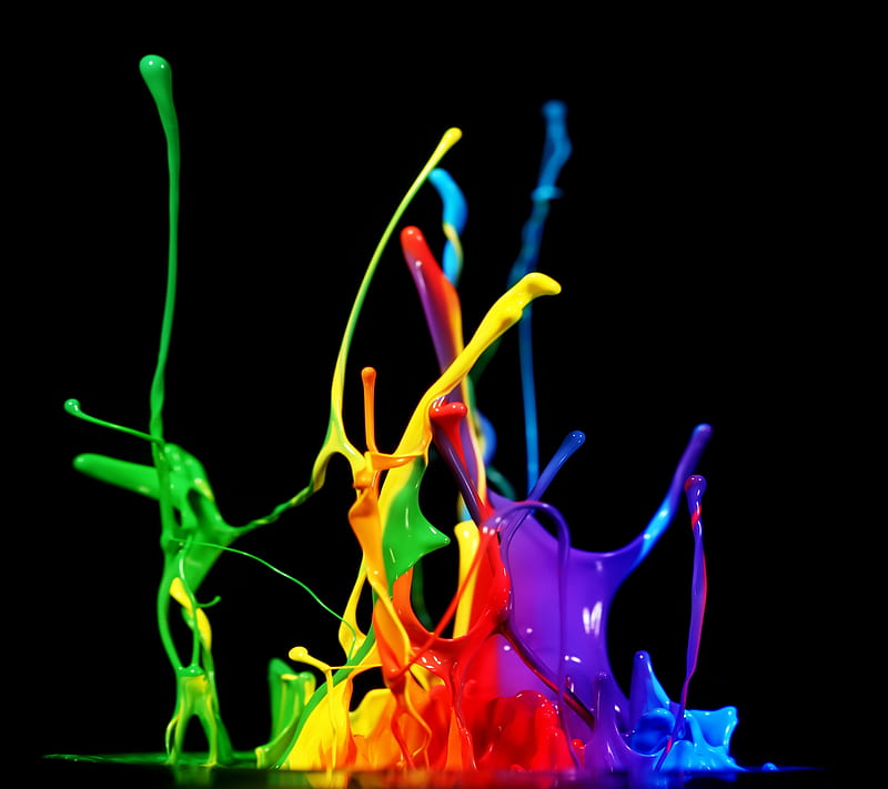 Paint, abstract, color, colour, rainbow, HD wallpaper | Peakpx