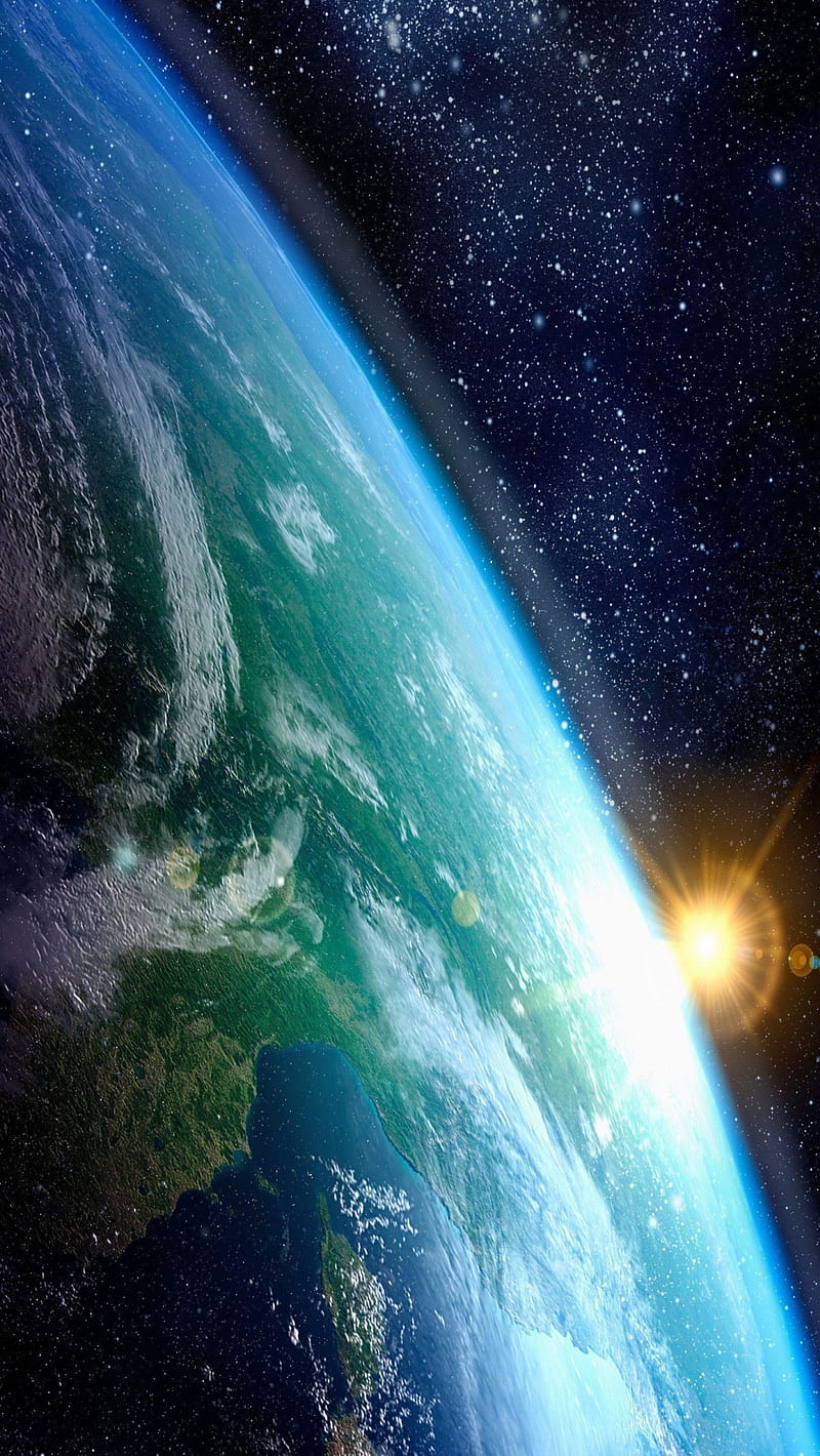 Planet Earth Sun, HD phone wallpaper