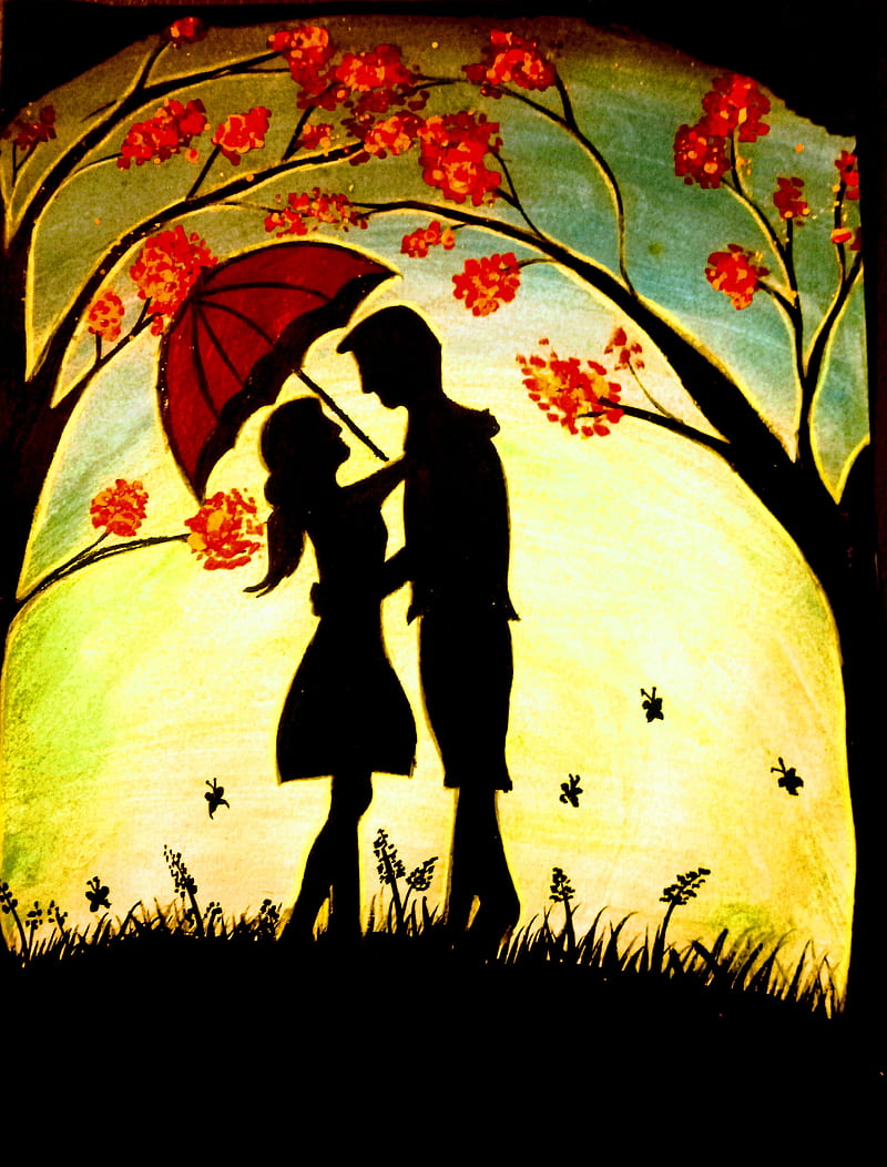 Romantic couple, evening, romantic, HD phone wallpaper