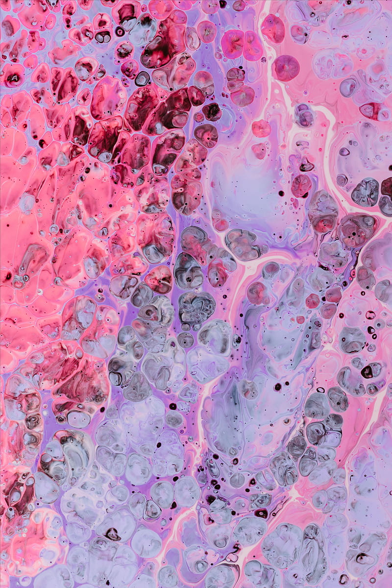 paint, stains, pink, lilac, circles, spots, abstraction, multi-colored, HD phone wallpaper
