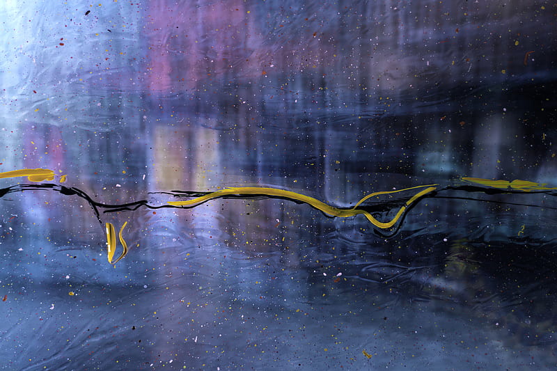 yellow and black coated wires on water, HD wallpaper
