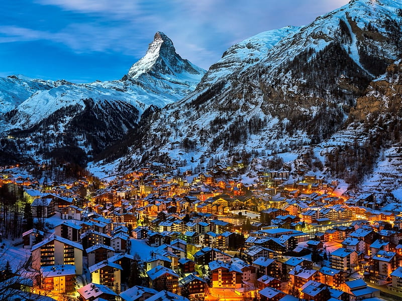 Zermatt - Switzerland, Zermatt, Europe, Switzerland, The Alps, HD wallpaper