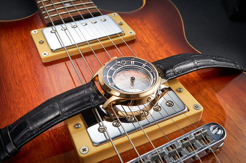 Man Made, Watch, Guitar, Wristwatch, HD wallpaper