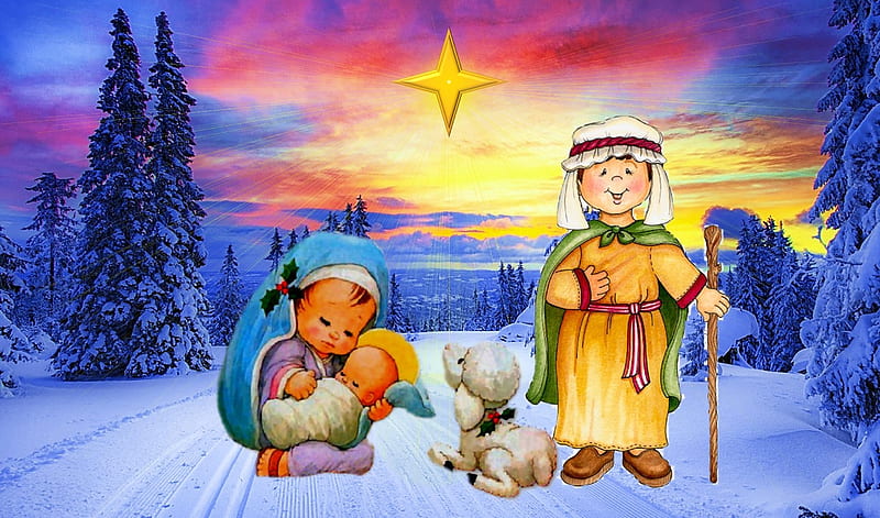 Nativity scene, nativity, christ, jesus, christmas, HD wallpaper