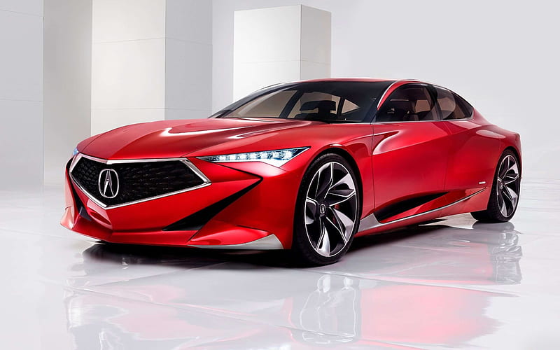 Acura Precision Concept 2016, carros, red cars, vehicles, front view, acura, HD wallpaper
