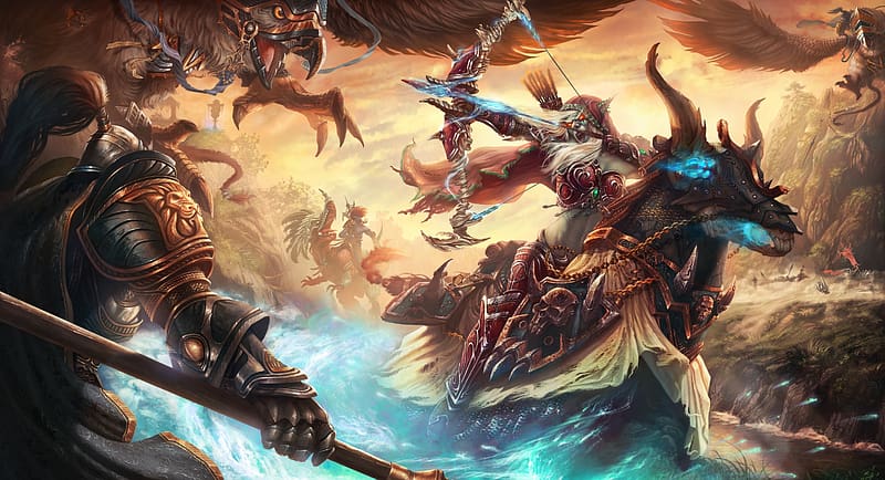 Warcraft, Bow, Elf, Battle, Armor, Video Game, World Of Warcraft, Woman Warrior, Sylvanas Windrunner, HD wallpaper