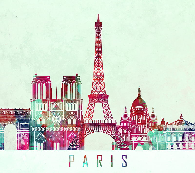 Paris, eiffel tower, france, pink, white, HD wallpaper