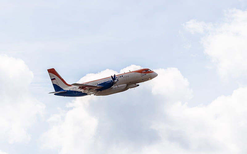 flight, a passenger plane, il-114, ilyushin, HD wallpaper