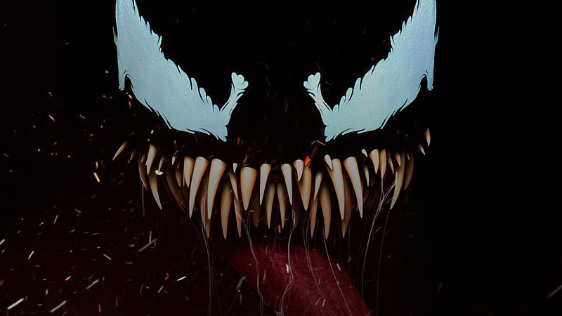 Venom Closeup Face Art, venom, closeup, artwork, digital-art, superheroes, artstation, art, venom-movie, HD wallpaper